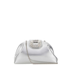 [Amina Muaddi] Clutch bag SS26 CAMELIABAG SILVER