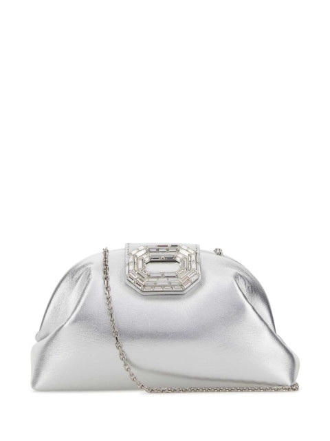 [Amina Muaddi] Clutch bag SS26 CAMELIABAG SILVER