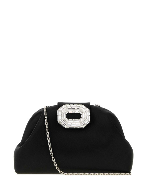 [Amina Muaddi] Clutch bag SS26 CAMELIABAG BLACKSILVER