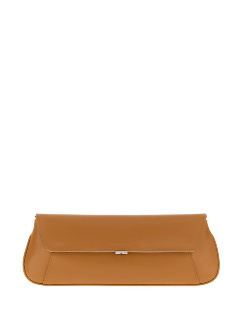 [Amina Muaddi] Clutch bag SS26 AMICLUTCHBAG LATTESILVER