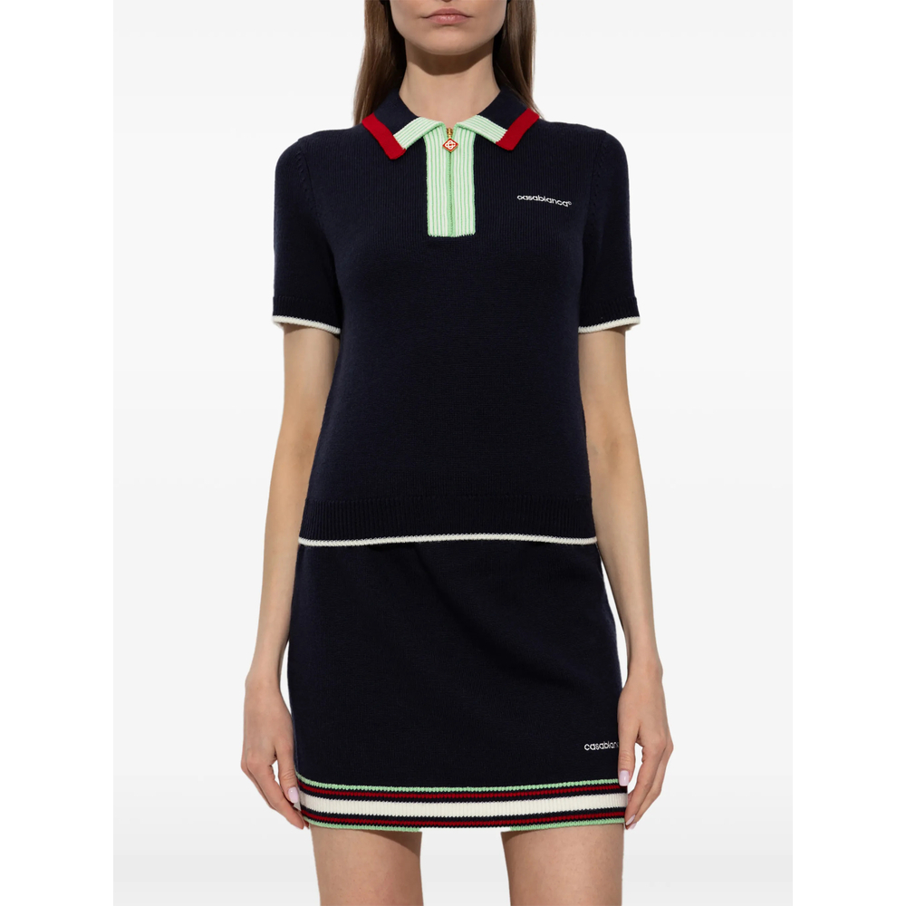 [Casablanca] T-shirts Short Sleeve FW26 PF26-KW-856 01 NAVY