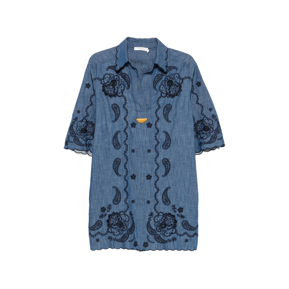 [Zimmermann] Short sleeve dress FW26 8359DSS261  BLUE