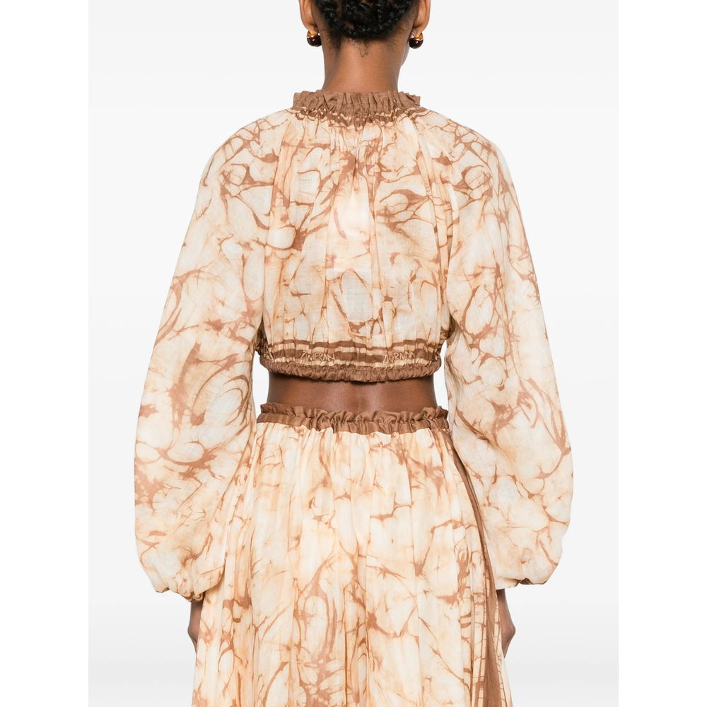 [Zimmermann] Blouse FW26 8280TSS262  CHOCO