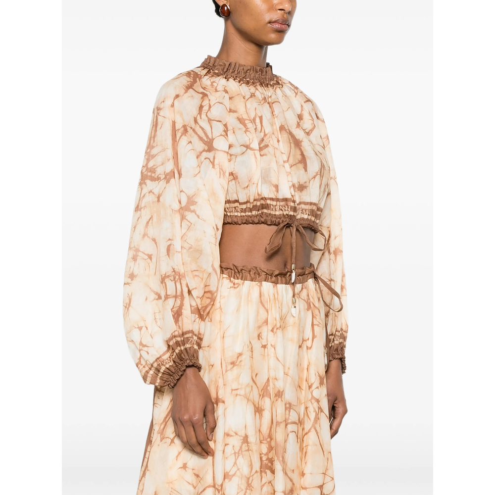 [Zimmermann] Blouse FW26 8280TSS262  CHOCO