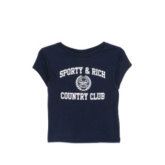 [SPORTY & RICH] T-shirts Short Sleeve FW26 TO11176218BL  DNAVY