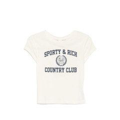 [SPORTY & RICH] T-shirts Short Sleeve FW26 TO11176218WH  ECRU