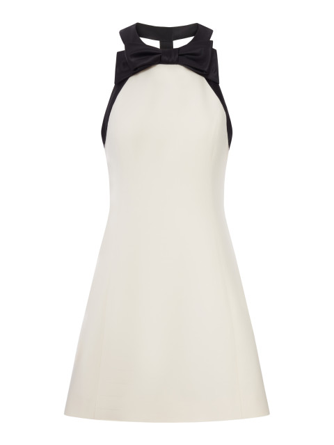 [Valentino Garavani] Sleeveless dress FW26 9B3VAKH41CF9Z7 VANILLA BLACK