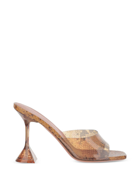 [Amina Muaddi] Boots SS26 LUPITA GLASS 95 TAN