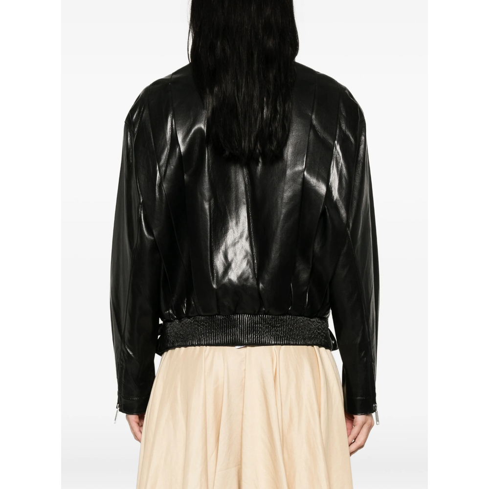 [Self-portrait] Leather Jacket SS26 SS26-103J-B  BLACK
