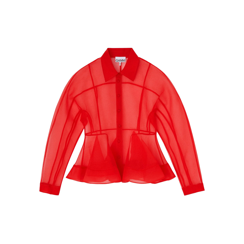 [GANNI] Shirts Long Sleeve SS26 A1040098  05P