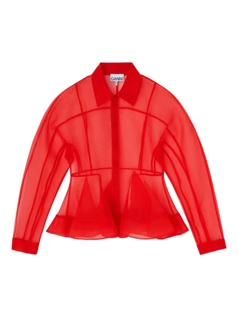 [GANNI] Shirts Long Sleeve SS26 A1040098  05P