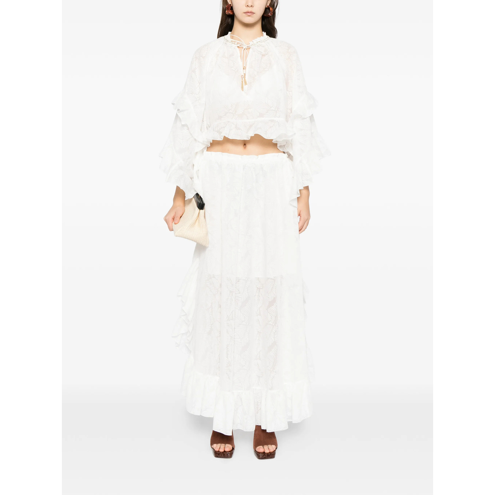 [Zimmermann] Midi skirt SS26 5770SRS263  IVORY