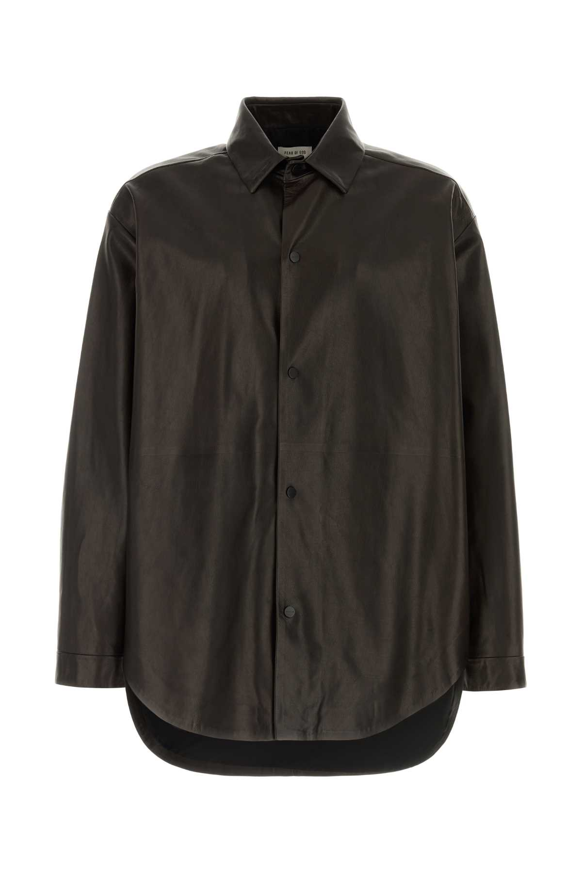 [Fear of God] Shirts Long Sleeve SS26 FG9M50505LTH DARKBROWN