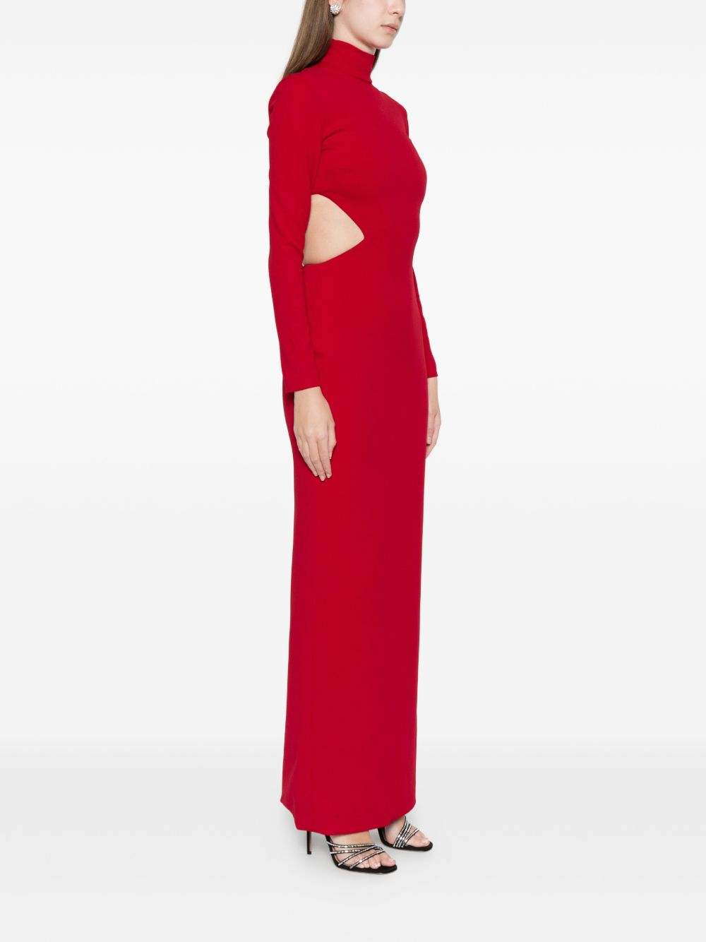 [Solace London] Long sleeve dress SS26 OS46036RED