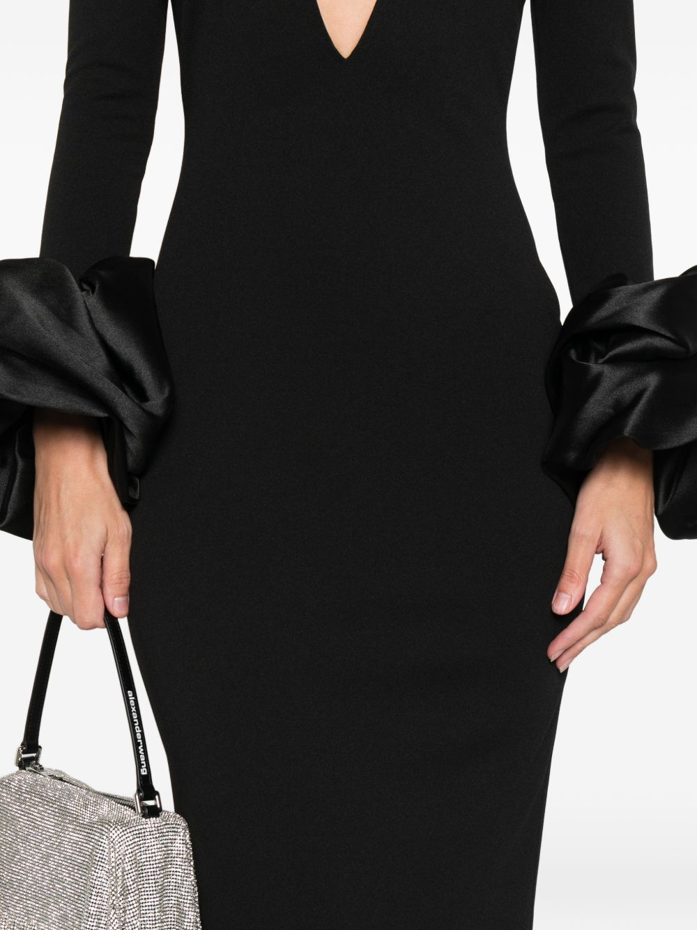 [Solace London] Long sleeve dress SS26 OS46050BLACK