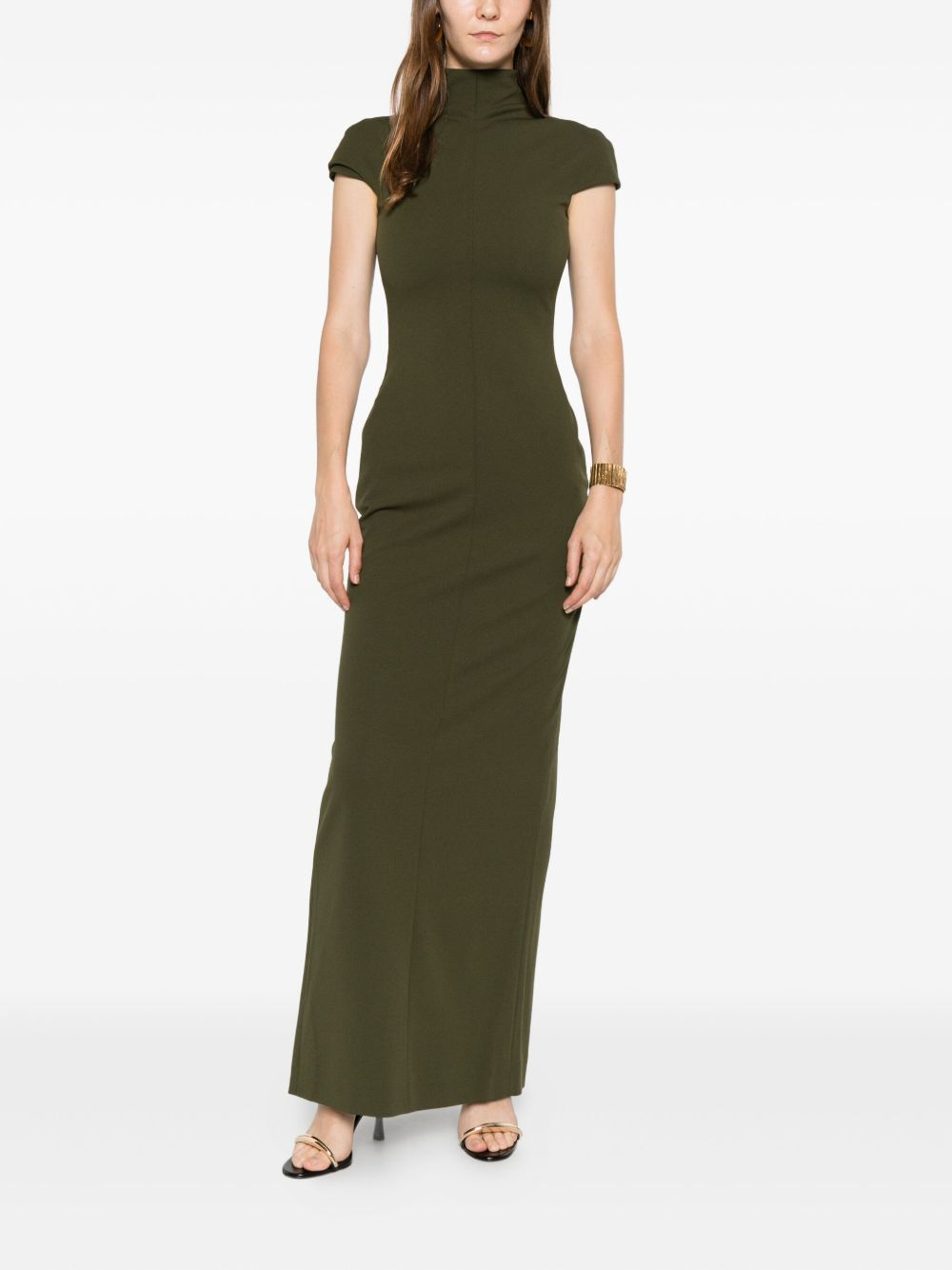 [Solace London] Short sleeve dress SS26 OS46037DARKOLIVE