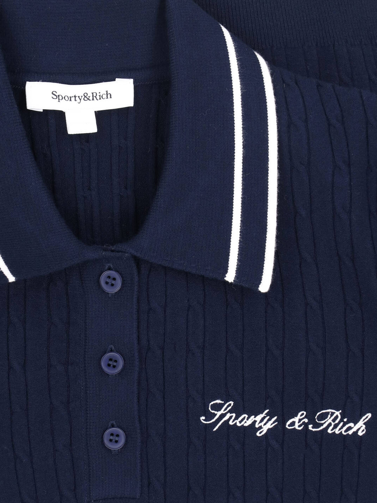[SPORTY & RICH] T-shirts Short Sleeve SS26 TO06875326BL107DARK NAVY WHITE WHITE