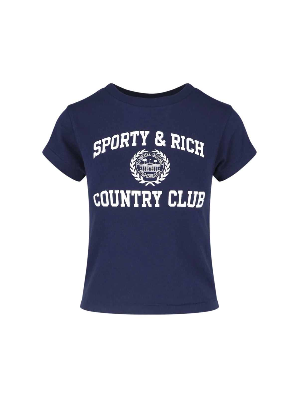 [SPORTY & RICH] T-shirts Short Sleeve SS26 TO11176218BL106DARK NAVY WHITE