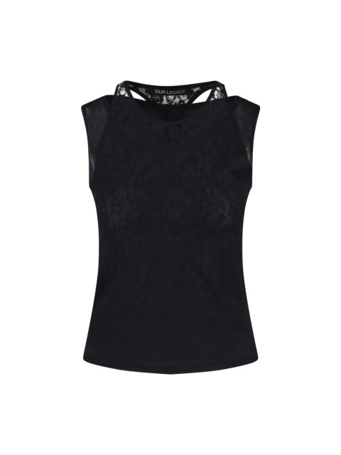 [Our Legacy] Tank top SS26 W2266SBBLACK STOCKING JERSEY