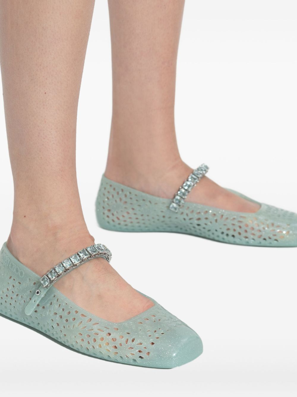 [Jimmy Choo] Flat shoes FW26 THEJELLYNTXLIGHTVERDE/SILVER