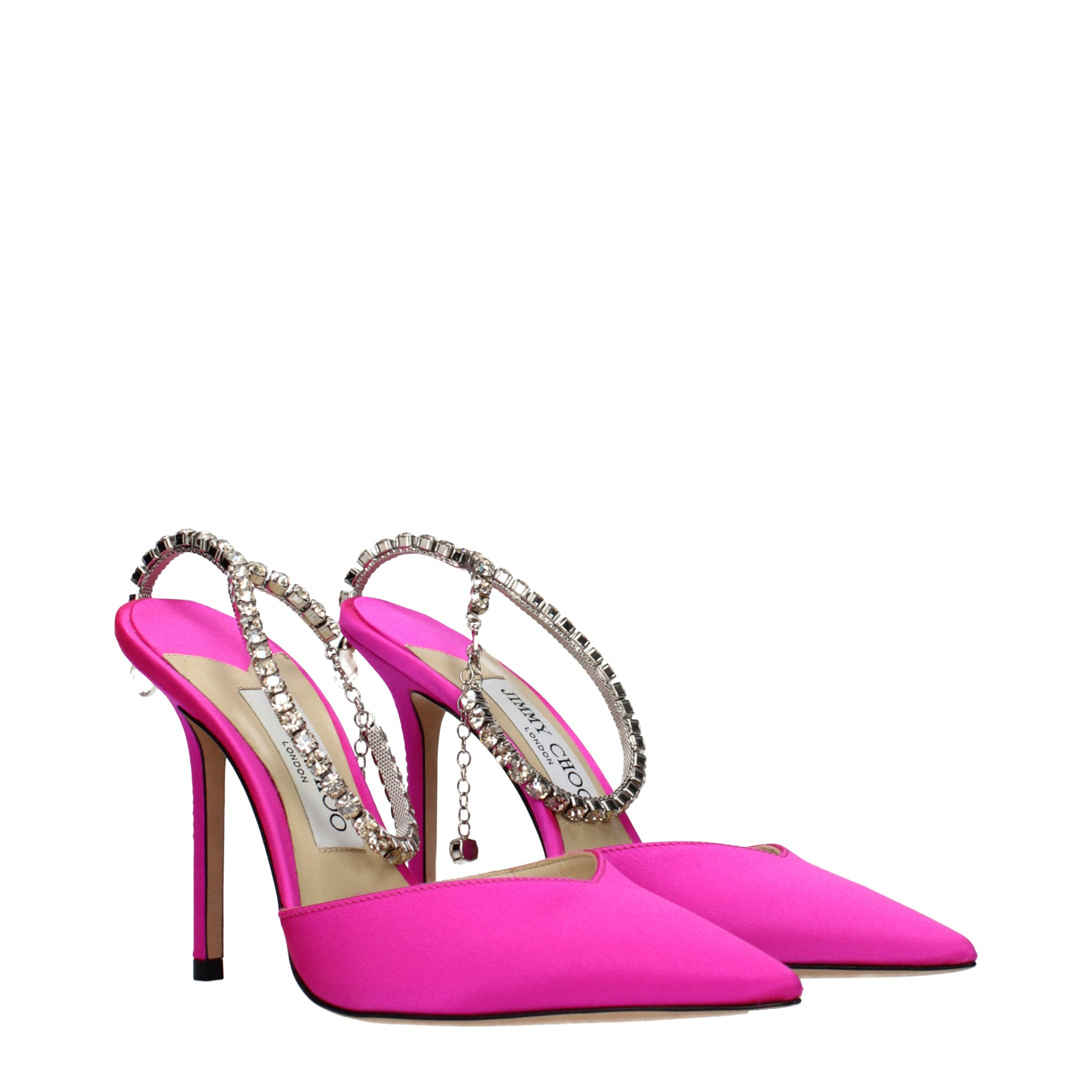 [Jimmy Choo] Slingback SS25 SAEDA100BGHFUCHSIACRYSTALHONEY