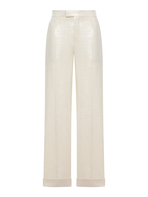 [Brunello Cucinelli] Trousers SS26 ML596P8492C729 PANAMA PLATINO