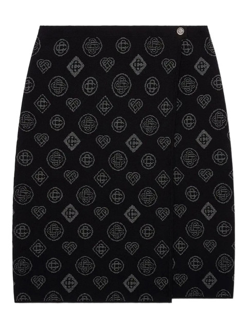 [Casablanca] Midi skirt FW25 AW25KW107601BLACK