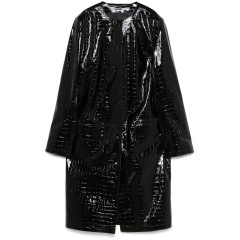 [TOTEME] Coat FW25 252WRO0219LE0129_BLACK001