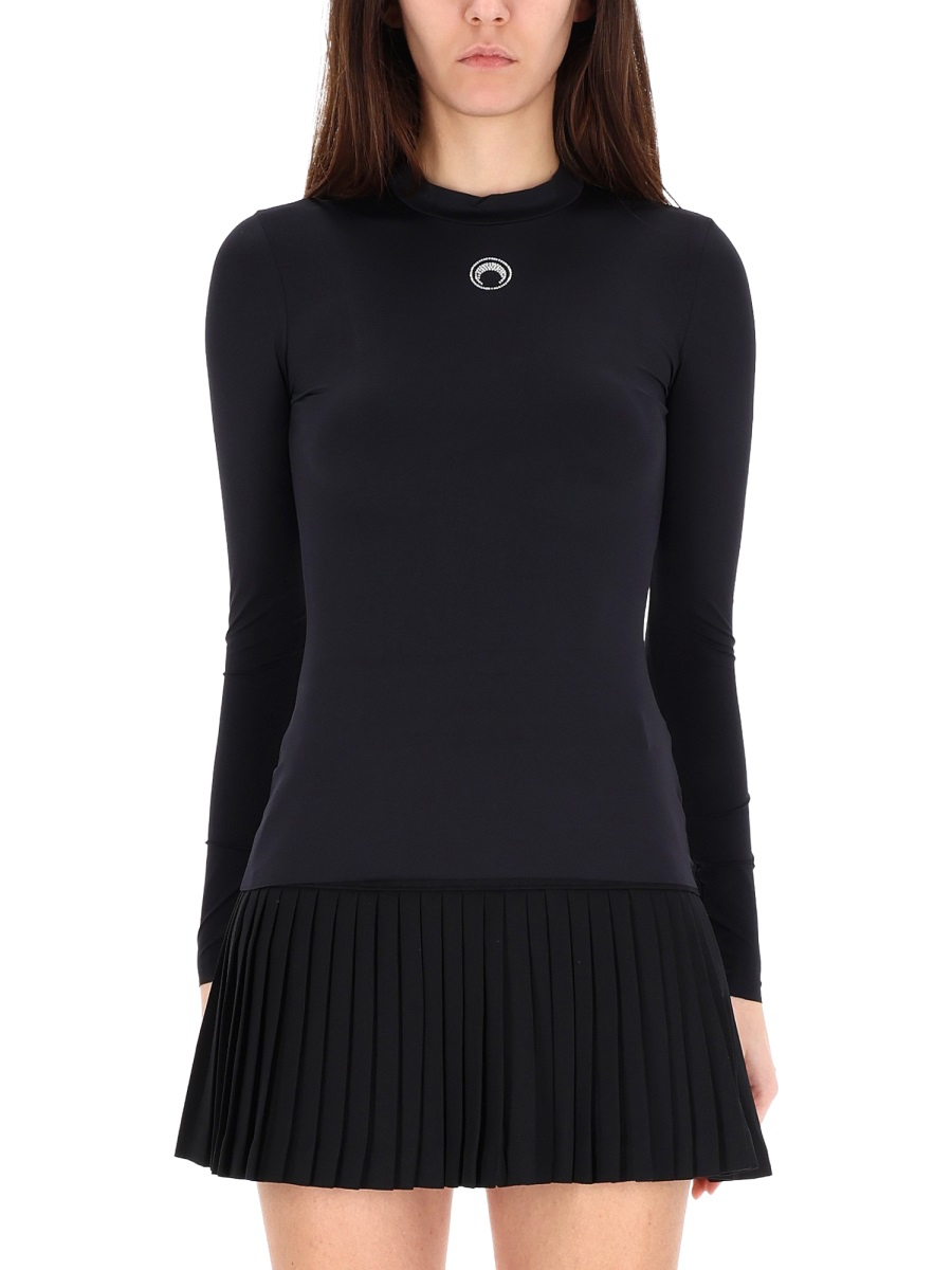 [MARINE SERRE] T-shirts Long Sleeve FW25 WTS005A_CJER0094BK99