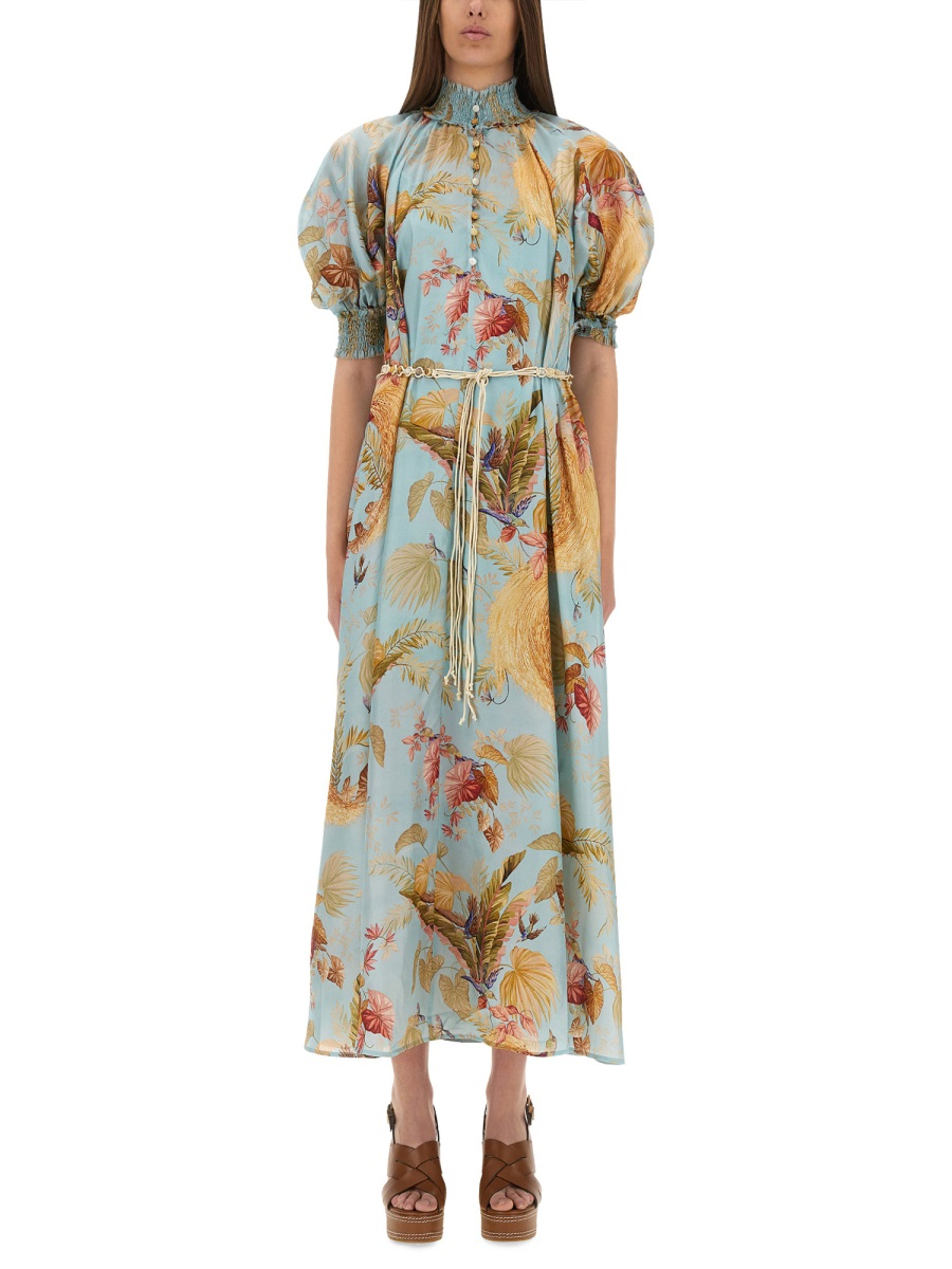 [Zimmermann] Short sleeve dress FW25 4554DSS253_AQPLMFLO