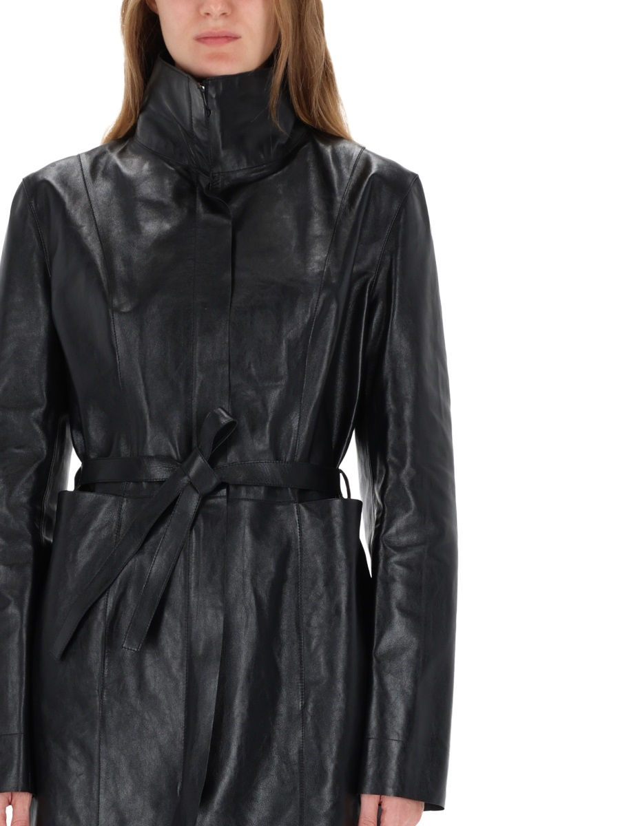 [Our Legacy] Coat FW25 W4259CS_SABLEBLACKFLUIDCALFSKIN
