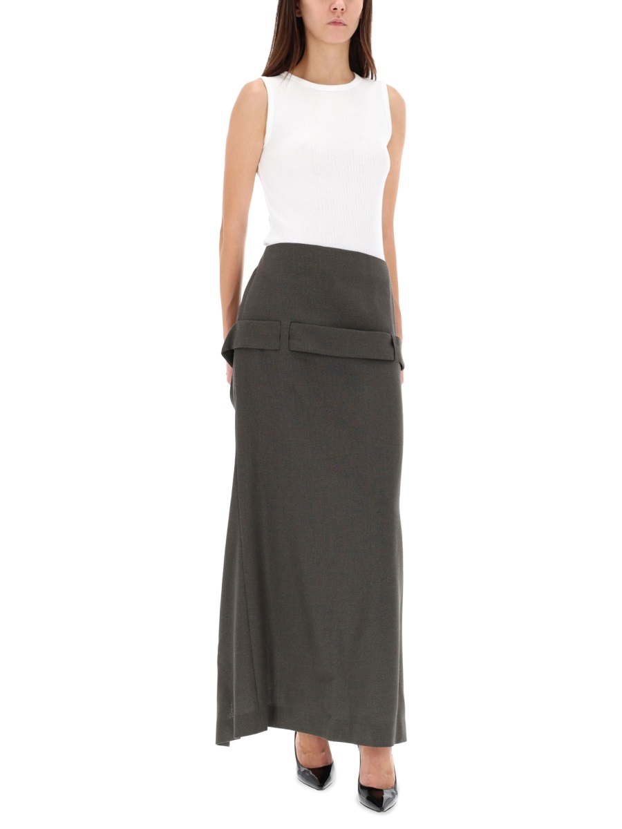 [JEAN PAUL GAULTIER] Long skirt FW25 SK020_W03741