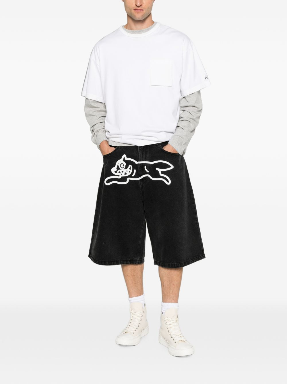 [ICECREAM] Shorts FW26 ICDS26271BLACK