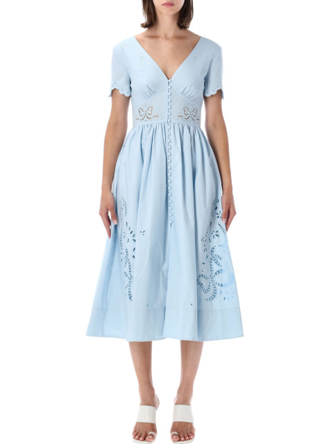 [SELF PORTRAIT] Short sleeve dress FW26 PF26018MABLLIGHT BLUE