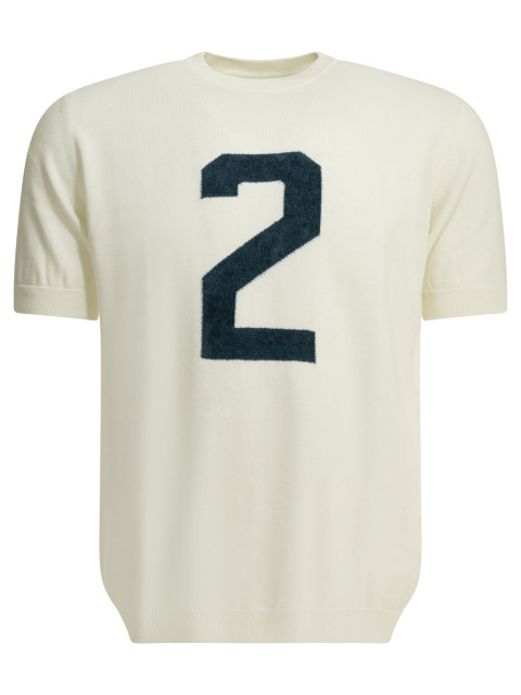 [Rakki] T-shirts Short Sleeve SS26 T-CROWN NM V.U.BIANCO-BLU