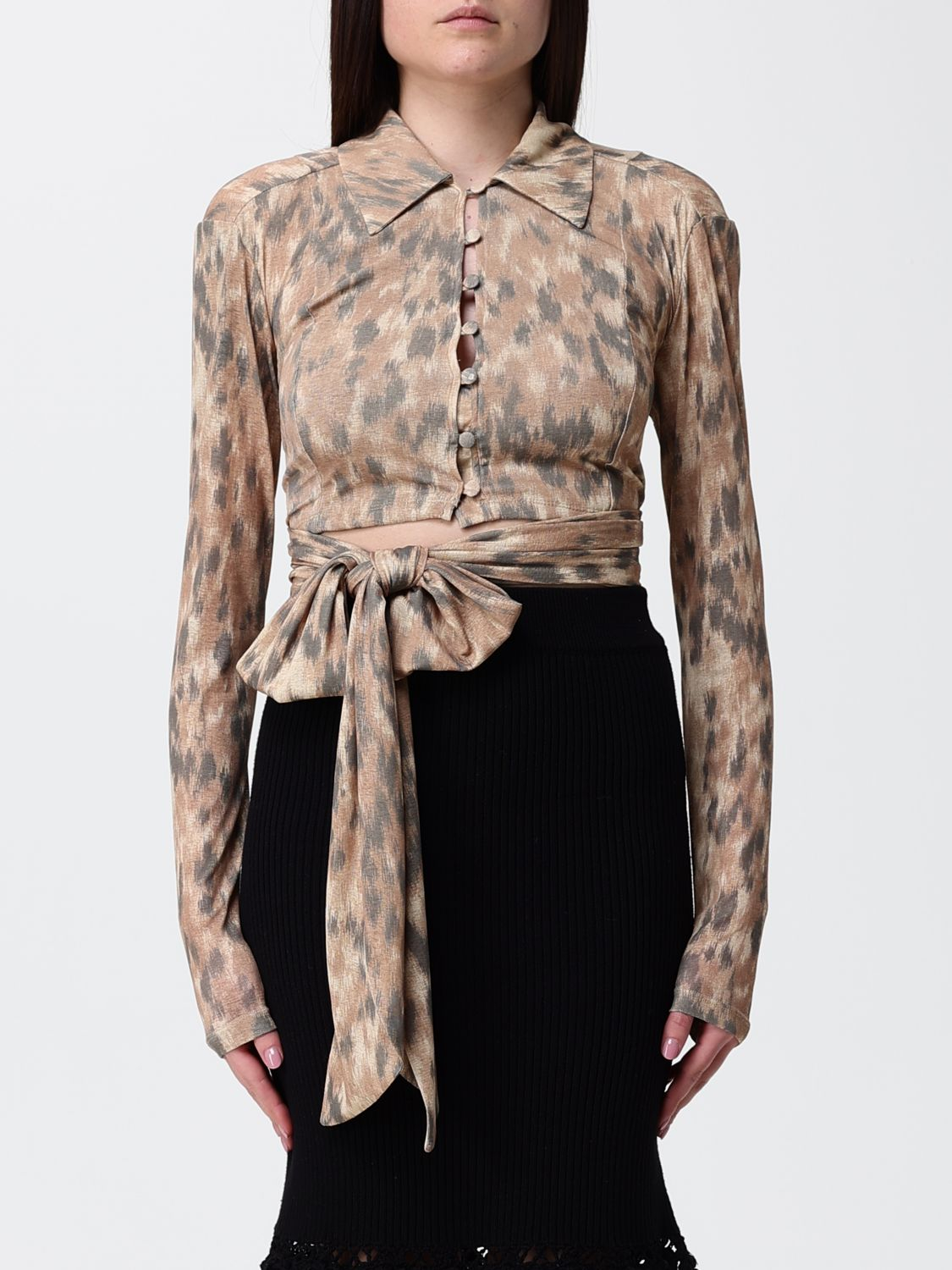 [GANNI] Shirts Long Sleeve SS26 A1040356 ZZT