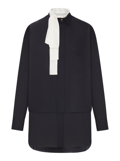 [Sacai] Long sleeve dress FW26 2608566001 BLACK