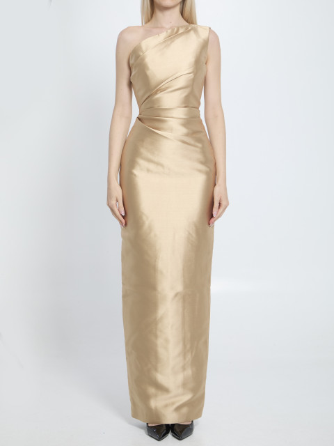[Solace London] Long sleeve dress FW25 OS37025__CARAMEL