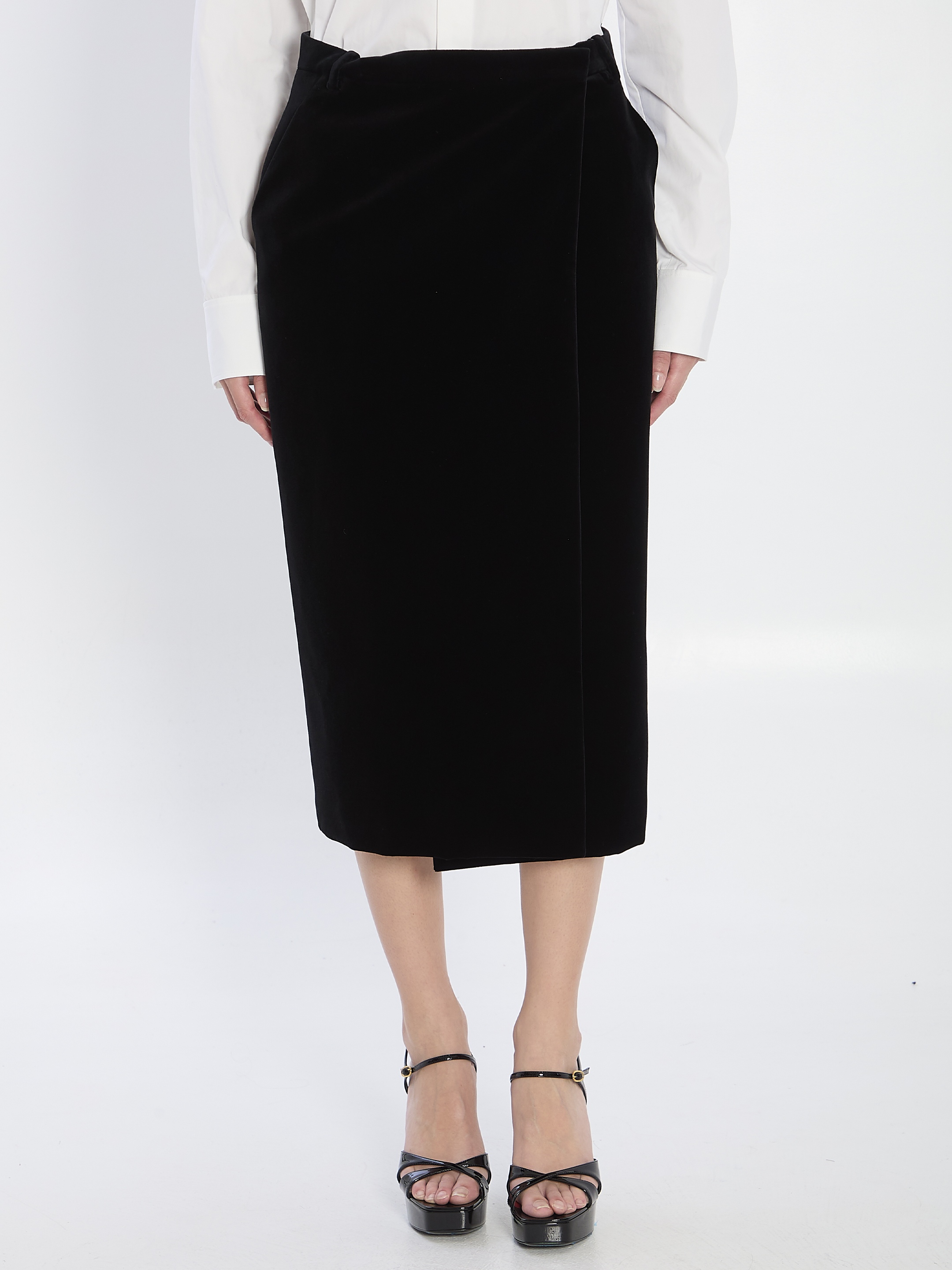 [Saint Laurent] Midi skirt FW25 826769_Y580T_1000