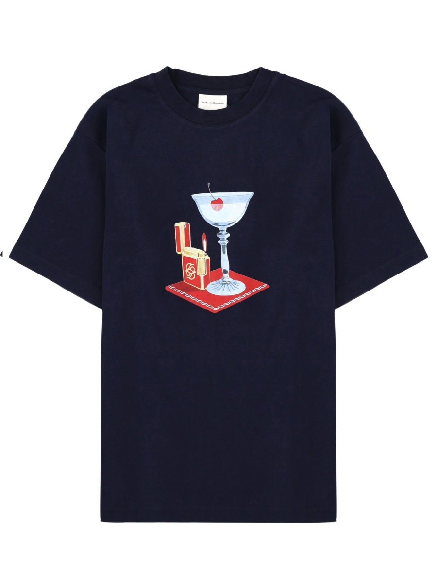 [DROLE DE MONSIEUR] T-shirts Short Sleeve SS26 TS291_CO002NAVY