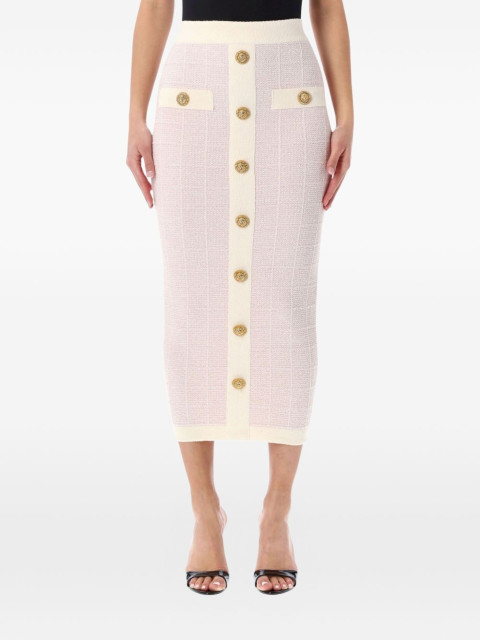 [Balmain] Midi skirt SS26 GF1LD024KJ48OIB