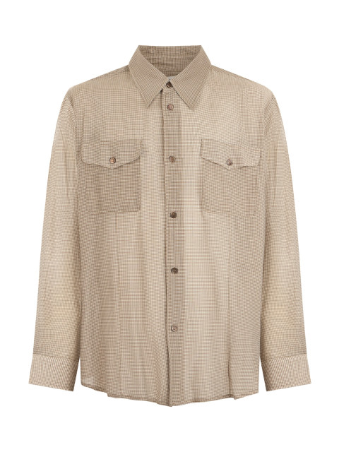 [Our Legacy] Shirts Long Sleeve SS26 M2262PHG_HAZELGRIDCLOUDCOTTONSILK