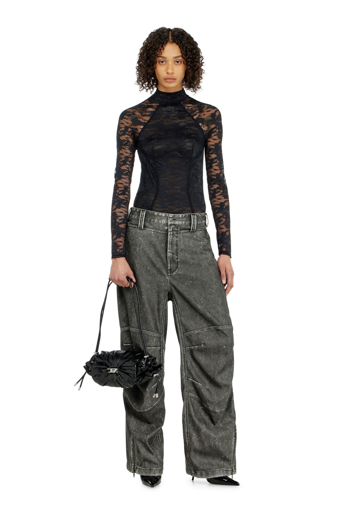 [Diesel] T-shirts Long Sleeve FW26 A225690DRAK900