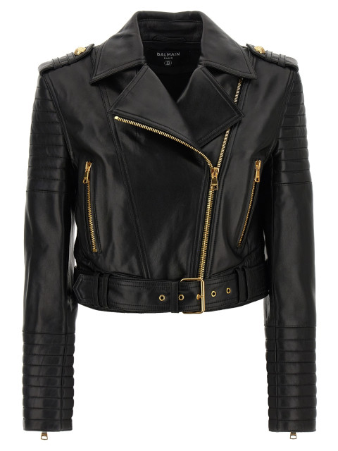 [Balmain] Leather Jacket FW25 FF1TD207LC620PA
