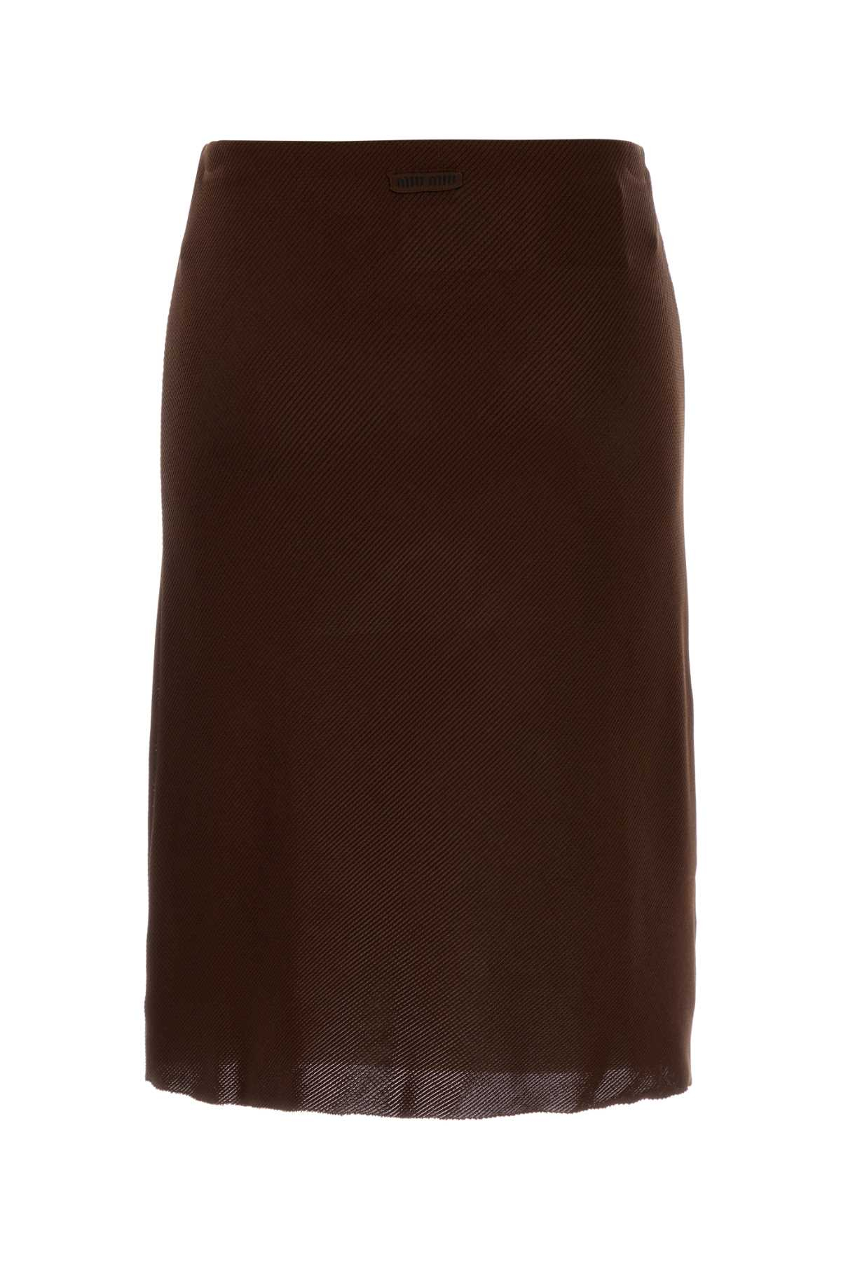 [Miu Miu] Midi skirt FW25 MMG570SOOO18BP F0324