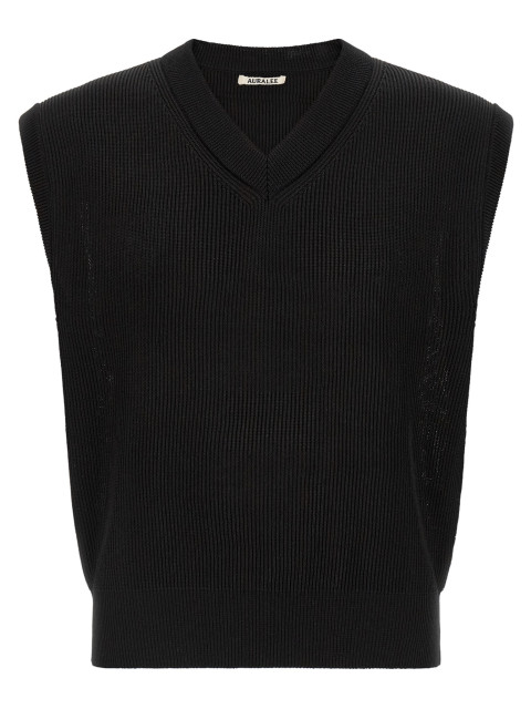 [AURALEE] Vest SS26 A26SV02SYBLACK
