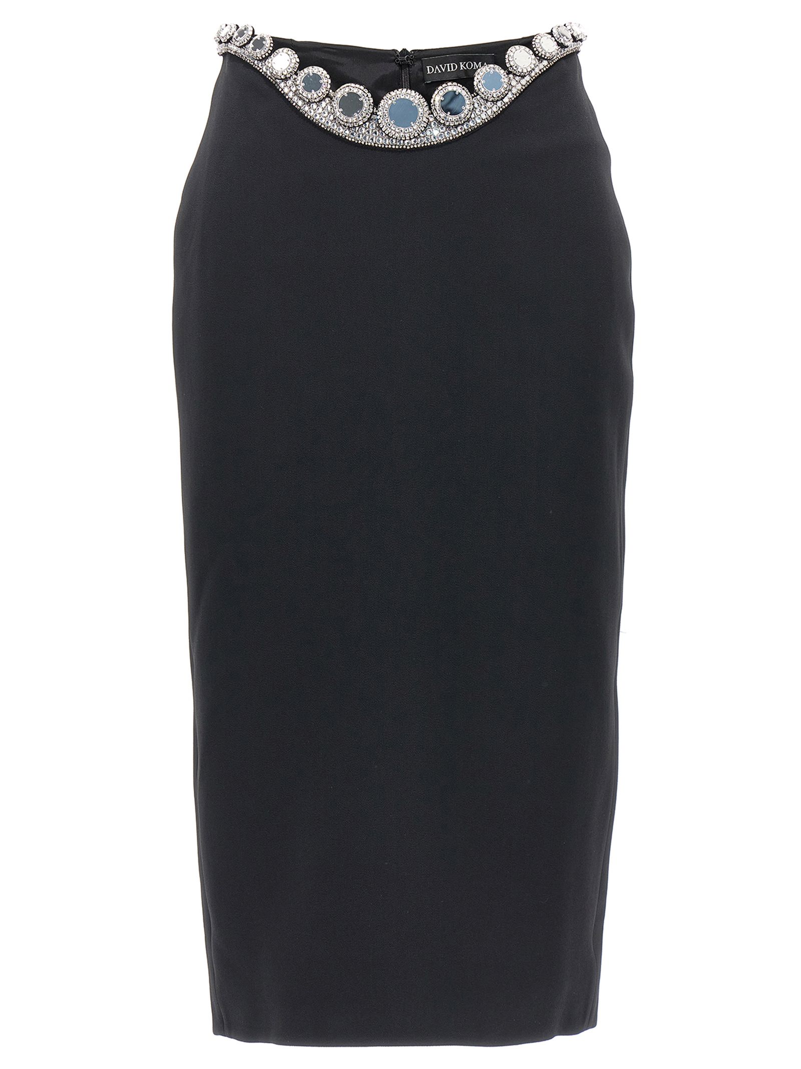 [David Koma] Midi skirt SS23 SS23DK50SBLACKSILVER