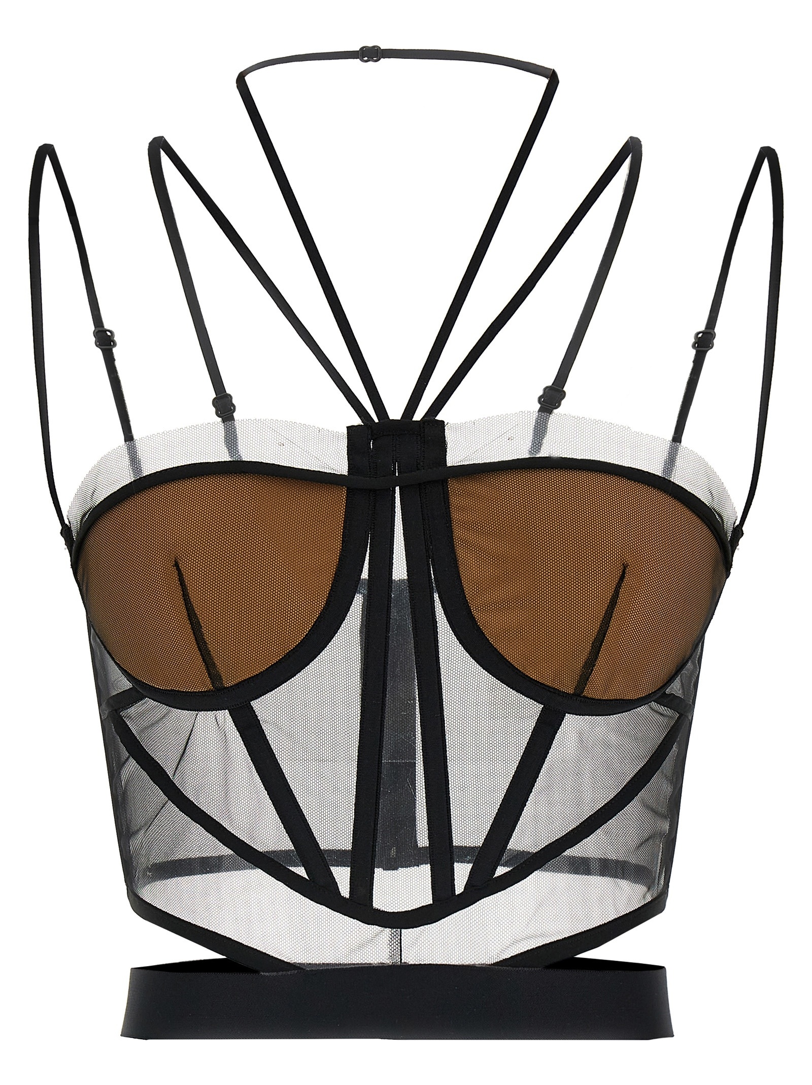 [Nensi Dojaka] Bustier SS25 NDSS25TOP093BLACKNUDE
