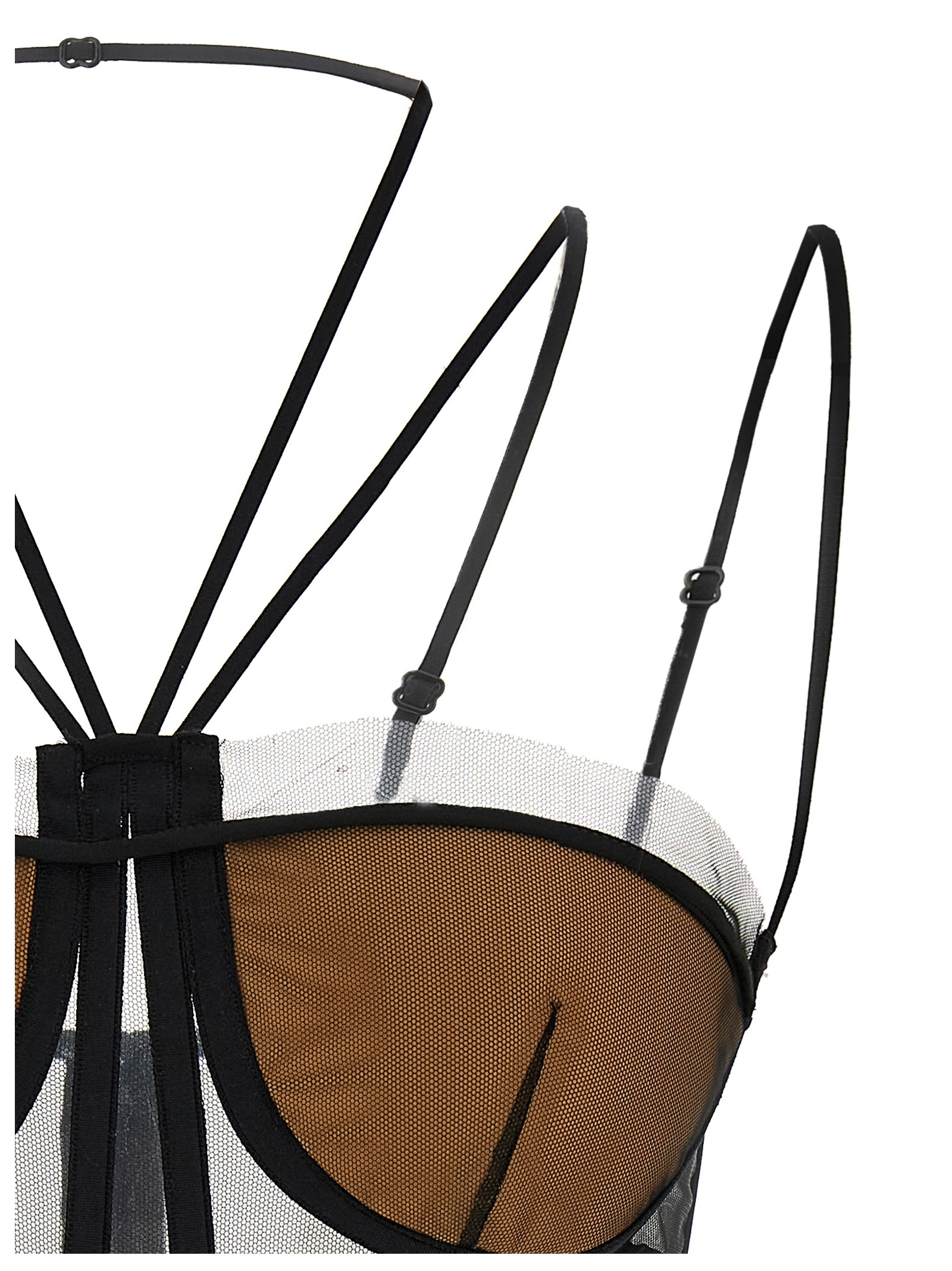 [Nensi Dojaka] Bustier SS25 NDSS25TOP093BLACKNUDE