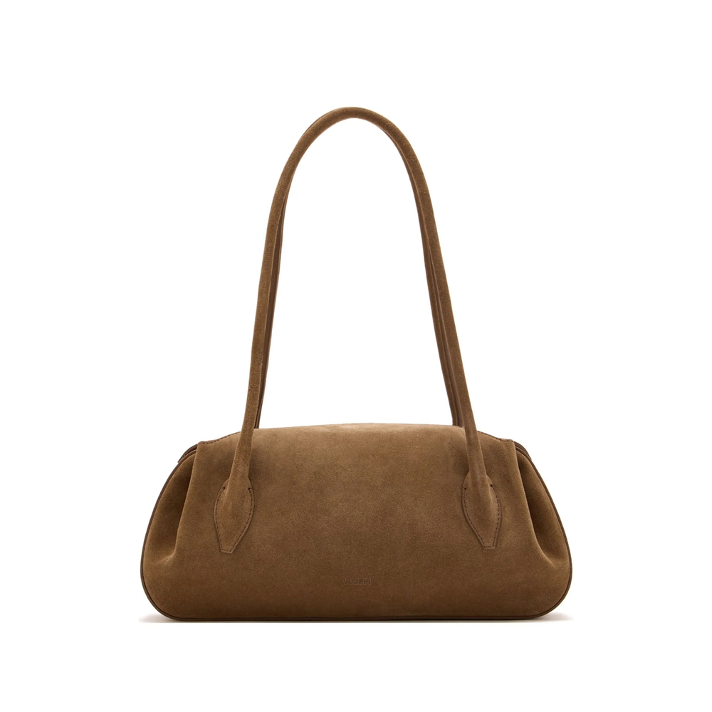 [YUZEFI] Tote bag FW26 OYSTER SHOULDE SUEDE COGNA